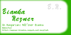 bianka mezner business card